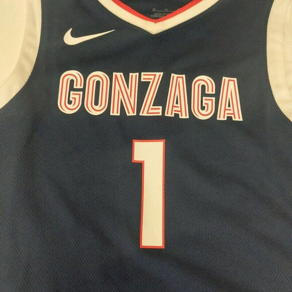 Nike Gonzaga Bulldogs Team Basketball Jersey #1 Youth Boys Size M Navy Blue - Picture 2 of 8